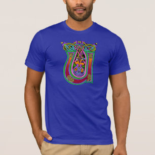 T-shirt Monograma Celta Medieval "U", Art Knox Design
