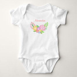 T-shirt Monograma Floral Baby Girl Jersey
