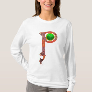 T-shirt MONOGRAMA P CELTICA DE Dia de São Patrício COM S