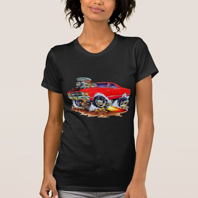 T-shirt Monster truck 1971-72 Vermelho-Preto do EL Camino (Frente)