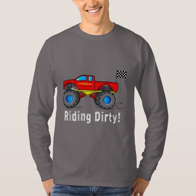 T-shirt Monster truck: Montada suja! (Frente)