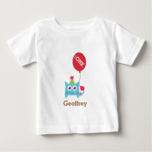 T-shirt Monstrinho Azul Adorável, Para Bebês