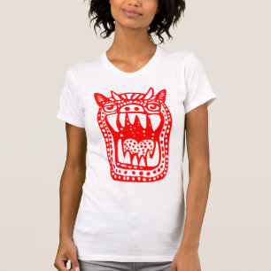 T-shirt Monstro assustador - vermelho