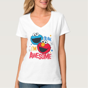 T-shirt Monstro de Biscoitos e Elmo Sim, sou incrível