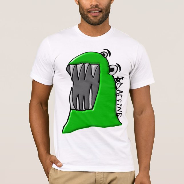 T-shirt Monstro de Caffine chanfrado (Frente)