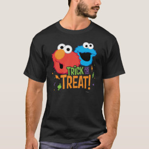 T-shirt Monstro do biscoito e Elmo - doçura ou travessura