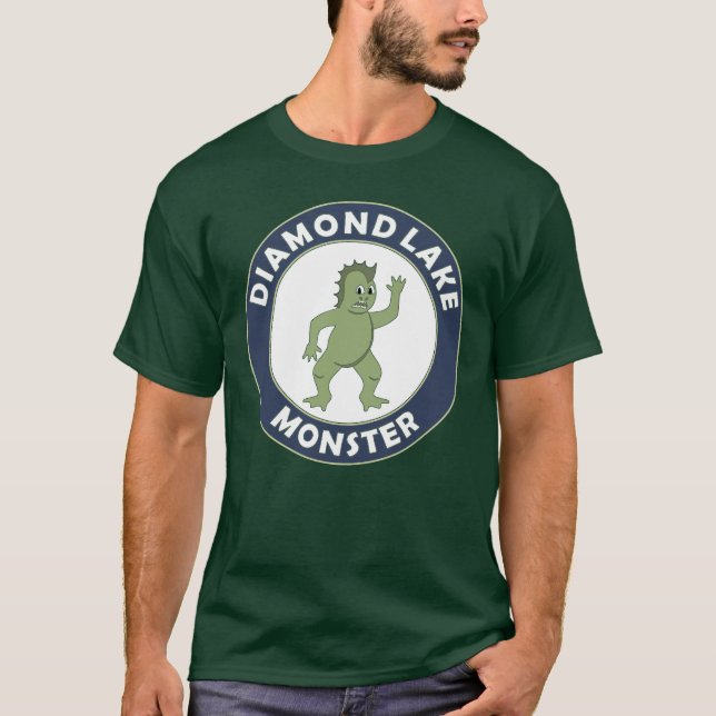 T-shirt Monstro do lago diamond (Frente)