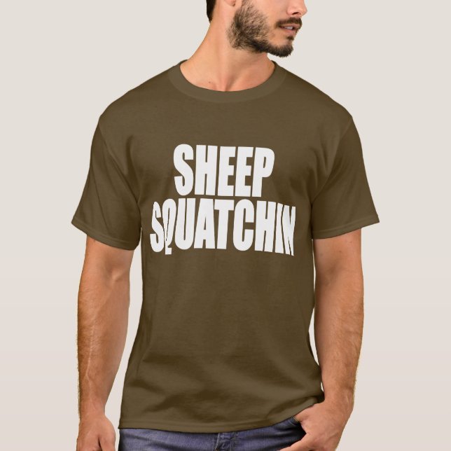 T-shirt Monstro dos CARNEIROS SQUATCHIN & mistérios (Frente)