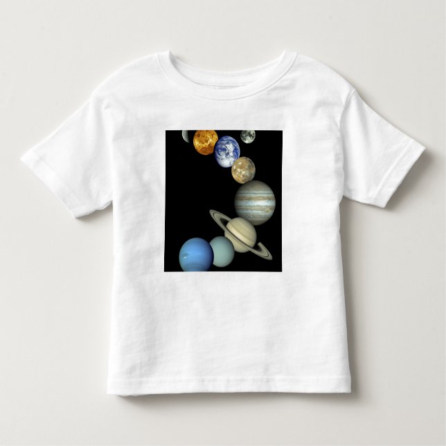 T-shirt Montagem do sistema solar (Frente)