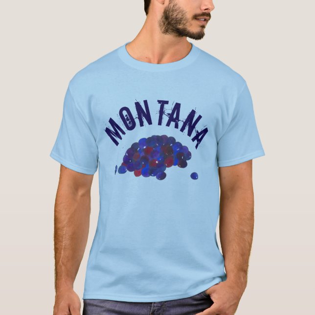 T-shirt Montana Huckleberry Fruta Blue Huckleberry Berry (Frente)