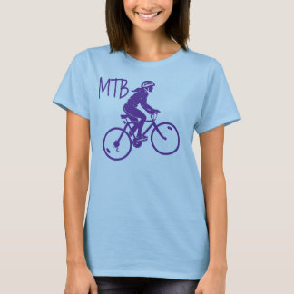 T-shirt Montanha das senhoras que Biking o deisgn de MTB