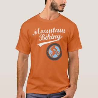 T-shirt Montanha de MTB que Biking o gráfico retro, o