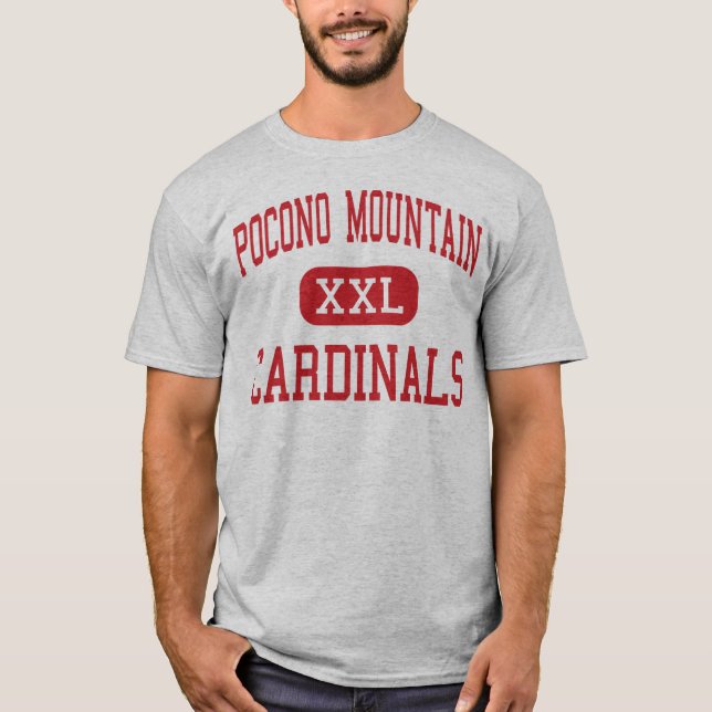 T-shirt Montanha de Pocono - cardeais - júnior - (Frente)