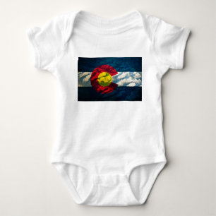 T-shirt Montanhas da rocha da bandeira de Colorado