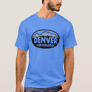 T-shirt Montanhas do oval de Denver Colorado