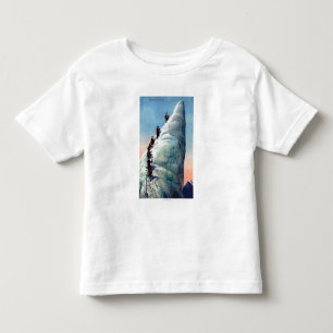 T-shirt Montanhistas de montanha que tentam ascensão um