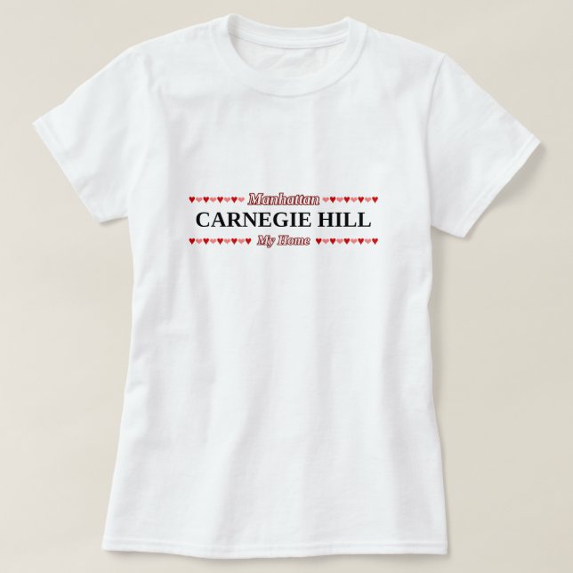 T-shirt MONTE de CARNEGIE - minha casa - Manhattan, NYC (Frente do Design)
