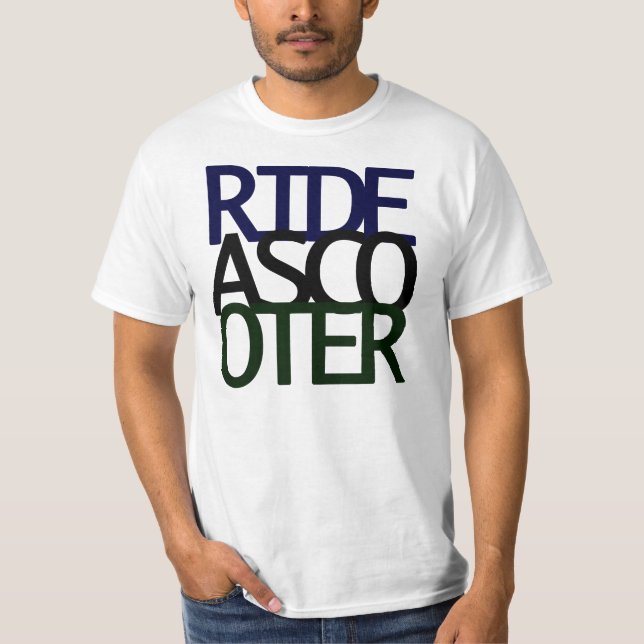 T-shirt Monte um patinete! (Frente)