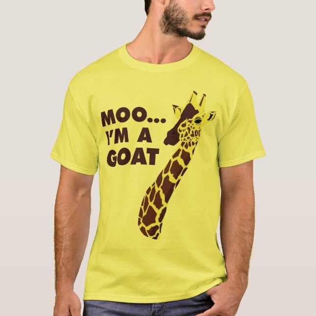 T-shirt Moo. Eu sou uma cabra - Girafa (Frente)