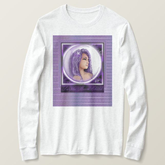 T-Shirt Moon Roxo (Frente do Design)