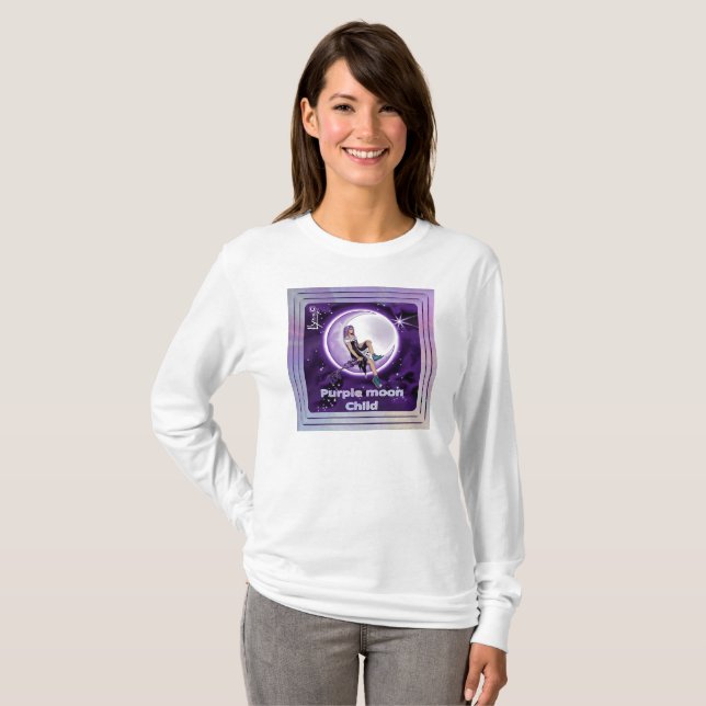 T-Shirt Moon Roxo (Frente Completa)