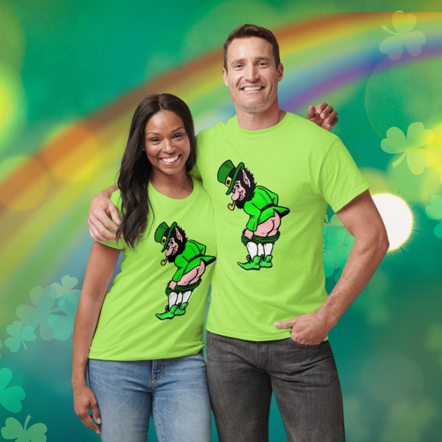 T-shirt Mooning Leprechaun Unisex (Mooning Leprechaun Unisex T-Shirt)
