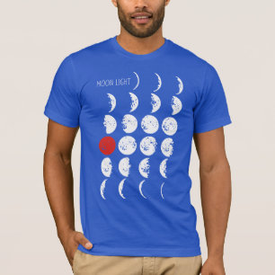 T-shirt MOONLICE branco e vermelho + suas ideias