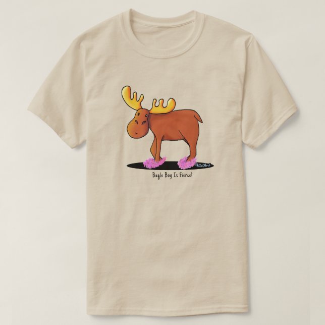 T-Shirt Moose felpudo Slipper (Frente do Design)
