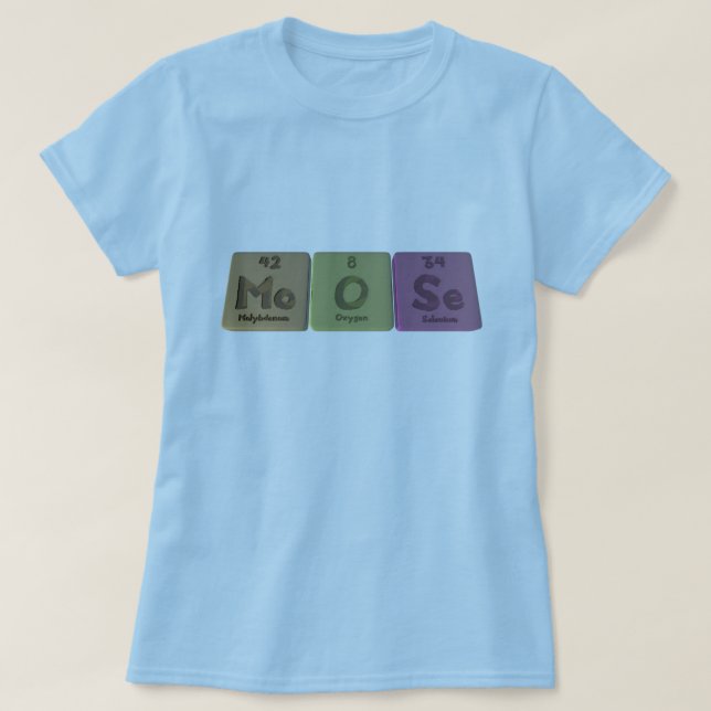 T-shirt Moose-Mo-O-Se-Molybdenum-Oxygen-Selenium.png (Frente do Design)