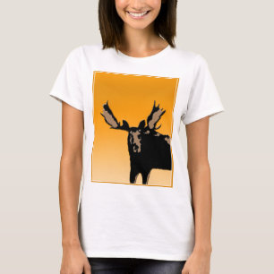 T-shirt Moose no Sunset - Arte original sobre a vida selva