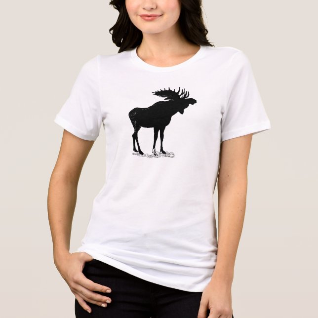 T-shirt Moose Silhouette (Frente)