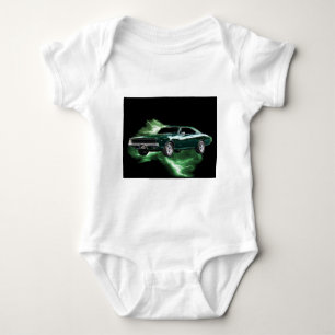 T-shirt Mopar: 'Carregador de 68 Dodge com relâmpago verde