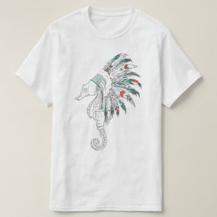 T-shirt morada do cavalo marinho