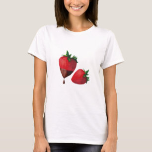 T-Shirt Morangos Dipados De Chocolate