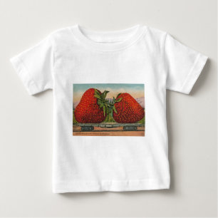 T-shirt Morangos Gigante Antigo Fruta Diversão