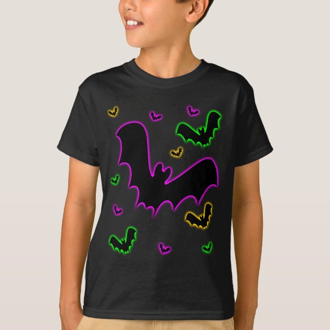 T-shirt Morcegos com Brilho de Vampiro (Frente)