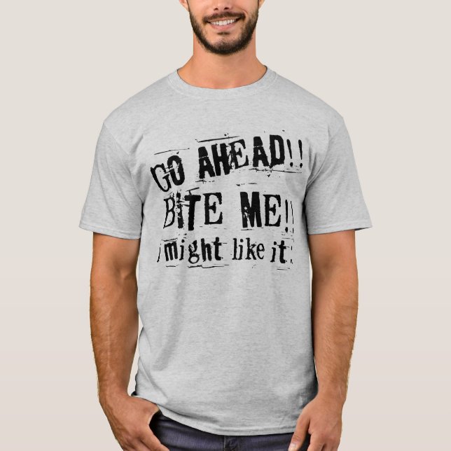 T-shirt morda-me (Frente)