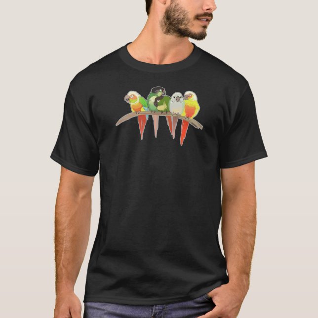 T-shirt Mordente verde Conures (Frente)