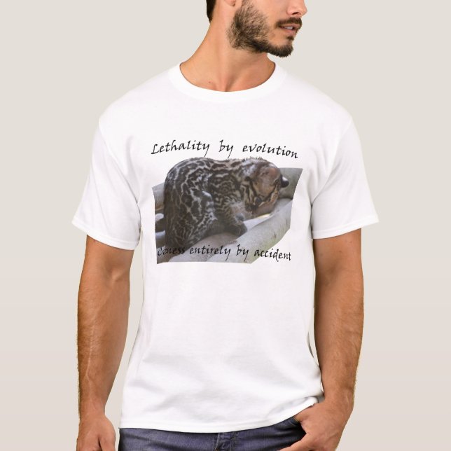 T-shirt Mortalidade evoluída. Cuteness. acidental (Frente)