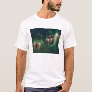 T-shirt Mosaico infravermelho das nebulosa do coração e 