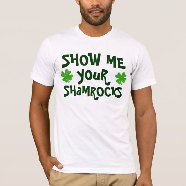 T-shirt Mostre-me seus trevos (Frente)