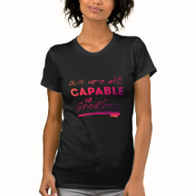 T-Shirt motivacional cor-de-rosa-preto