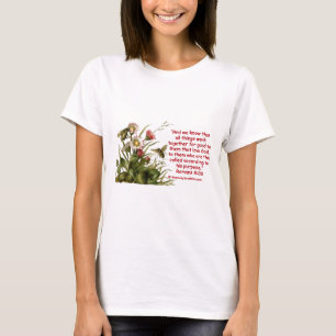T-shirt Motivo da abelha do 8:28 dos romanos