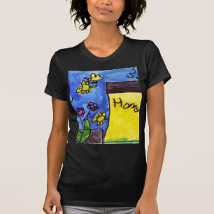T-shirt Motivo do mel e das abelhas