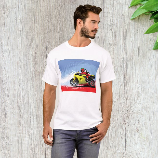 T-Shirt Motocicleta Amarelo (Criador carregado)