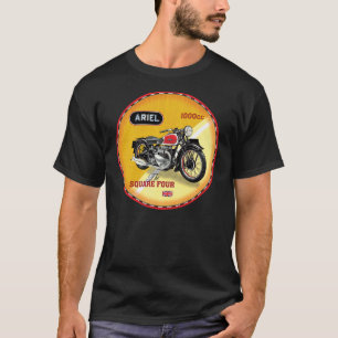 T-shirt motocicleta Ariel quadrado 4 vintage