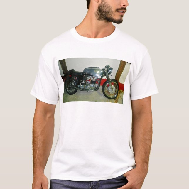 T-shirt Motocicleta Britânica Triton. (Frente)