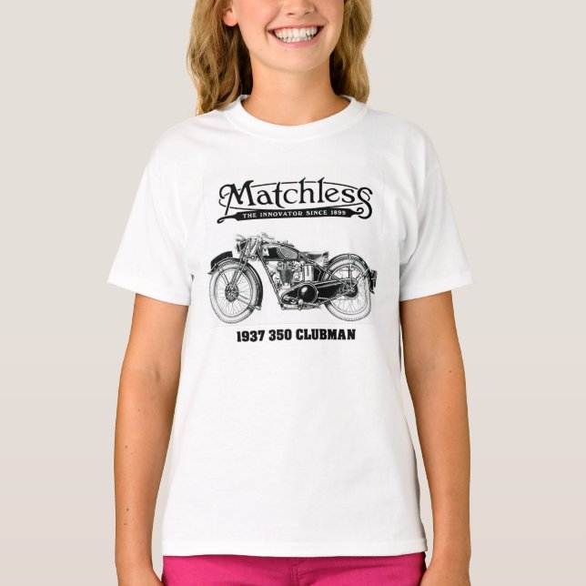 T-shirt Motocicleta incomparável retro de 1937 clássicos (Frente)