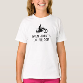 T-shirt Motocicleta - junções abertas na ponte