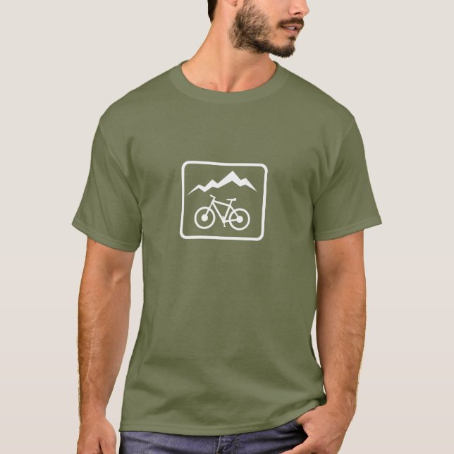 T-shirt Motociclista da montanha (Frente)